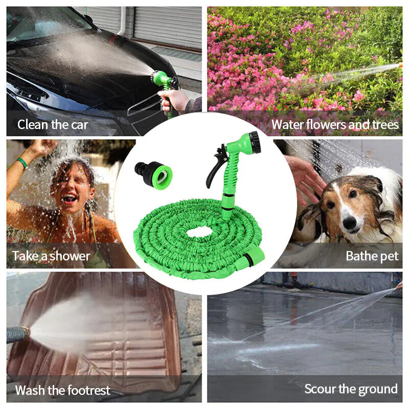 Expandable Garden Water Hose 25-100FT with Spray Nozzle