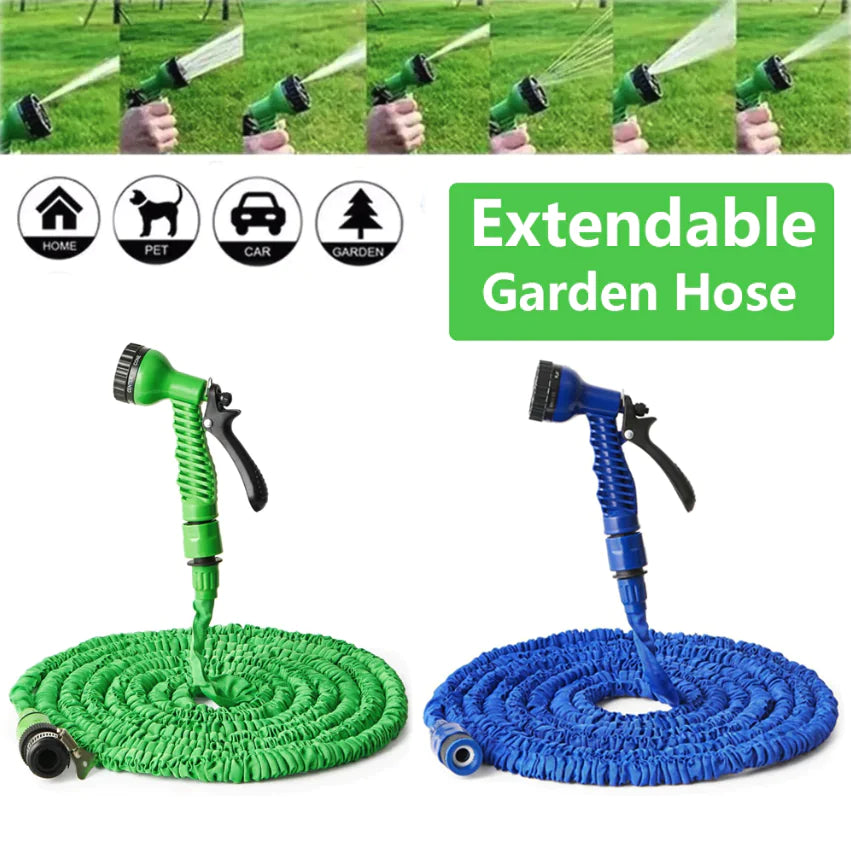 Expandable Garden Water Hose 25-100FT with Spray Nozzle