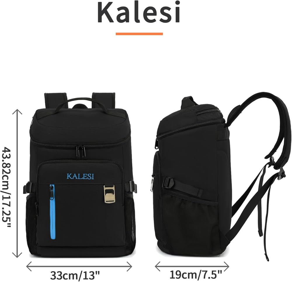 Kalesi 36-Can Insulated Cooler Backpack (Black)