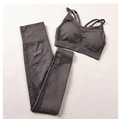 High-Waist Yoga Pants & Sports Bra Set